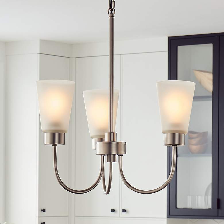 Image 1 Kichler Erma Brushed Nickel Chandelier 3Lt