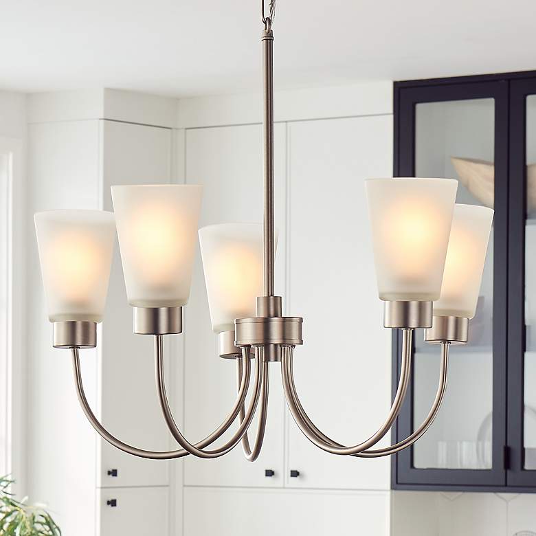 Image 1 Kichler Erma Brushed Nickel Chandelier 5Lt