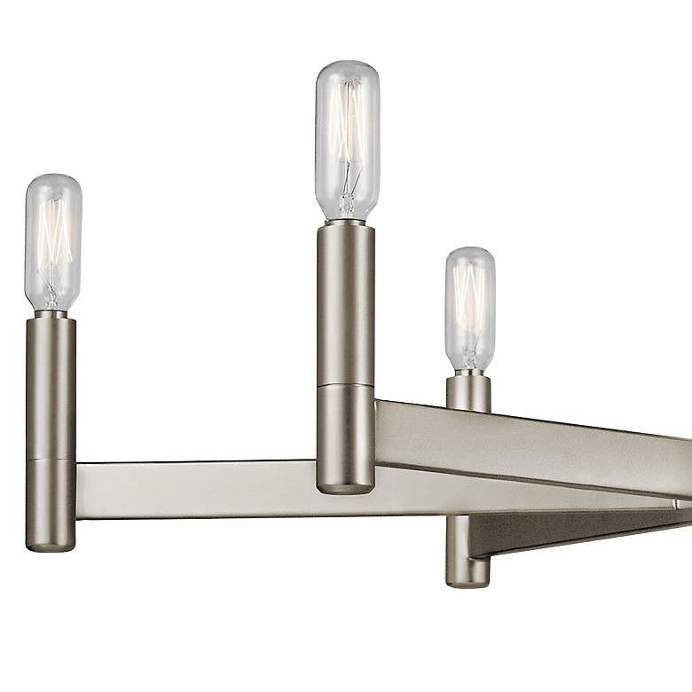 Image 3 Kichler Erzo 26" Wide 6-Light Nickel Modern Candelabra Chandelier more views