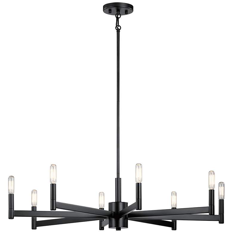 Image 2 Kichler Erzo 35 1/2" Wide Black 8-Light Chandelier