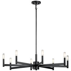 Kichler Erzo 35 1/2" Wide Black 8-Light Chandelier