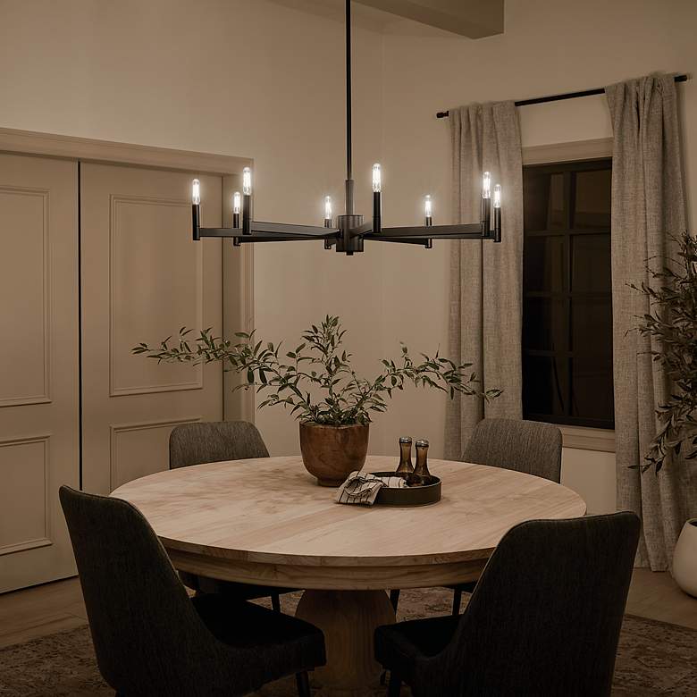 Image 7 Kichler Erzo 35 1/2" Wide Black 8-Light Chandelier more views