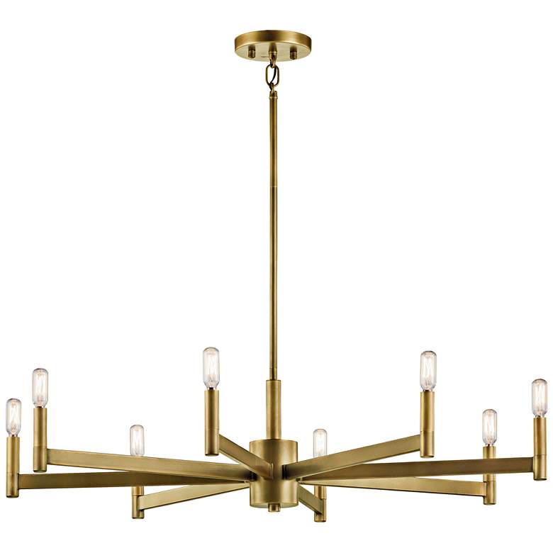Image 2 Kichler Erzo 35 1/2" Wide Natural Brass 8-Light Chandelier