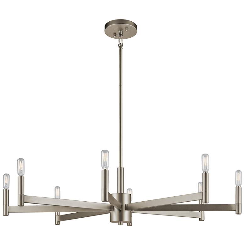 Image 1 Kichler Erzo 35 1/2" Wide Satin Nickel 8-Light Chandelier