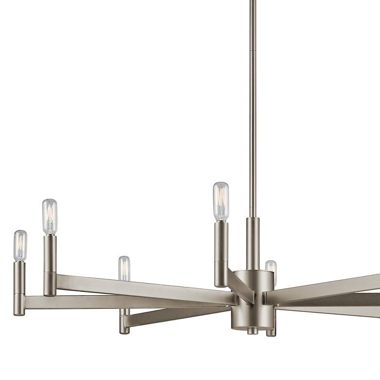 Image 2 Kichler Erzo 35 1/2" Wide Satin Nickel 8-Light Chandelier more views