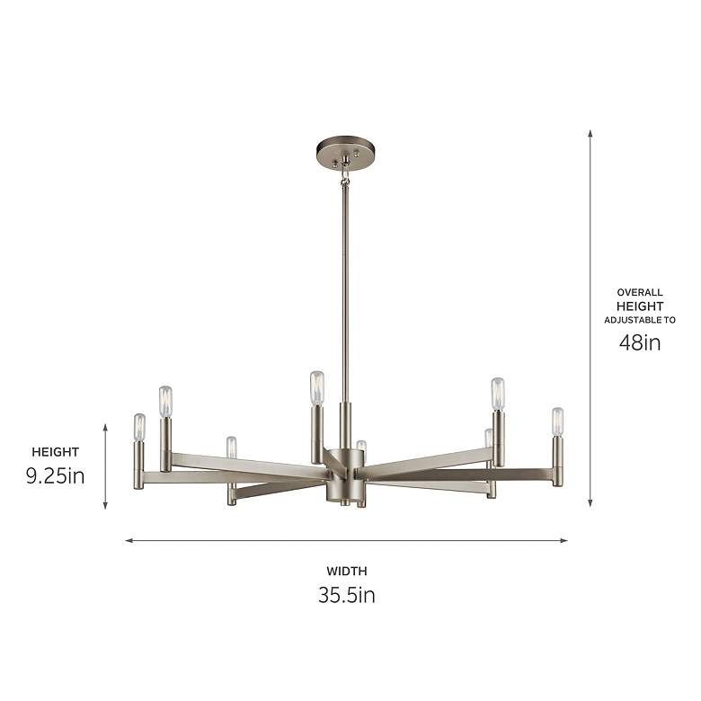 Image 3 Kichler Erzo 35 1/2" Wide Satin Nickel 8-Light Chandelier more views