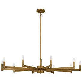 Image1 of Kichler Erzo 48" Wide Natural Brass 10-Light Chandelier