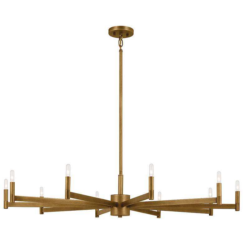 Image 1 Kichler Erzo 48" Wide Natural Brass 10-Light Chandelier