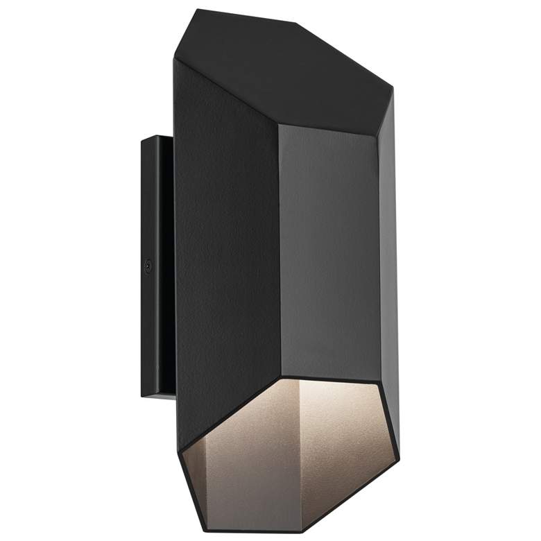Image 2 Kichler Estella 12" LED Modern Black Dark Sky Outdoor Wall Light