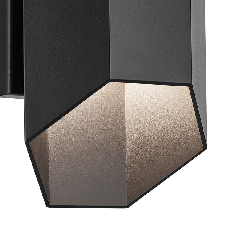 Image 3 Kichler Estella 12" LED Modern Black Dark Sky Outdoor Wall Light more views