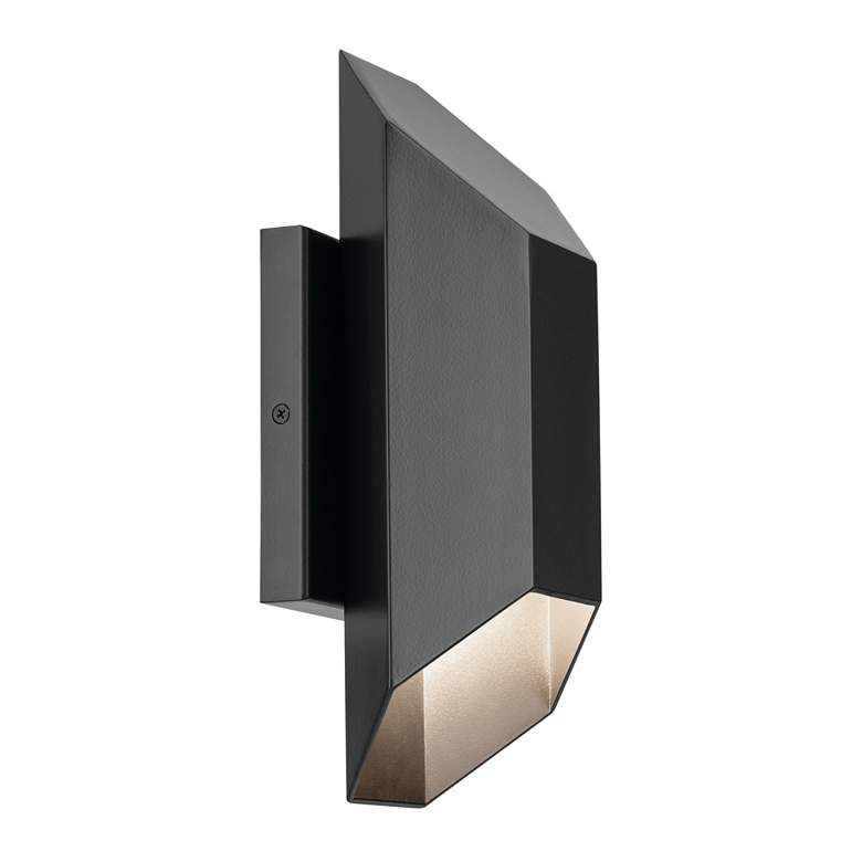 Image 4 Kichler Estella 12" LED Modern Black Dark Sky Outdoor Wall Light more views