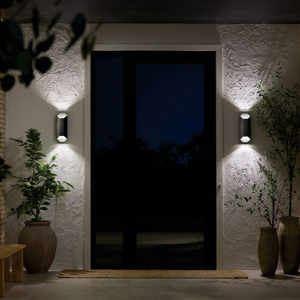 Kichler Estella 12" LED Modern Black Dark Sky Outdoor Wall Light