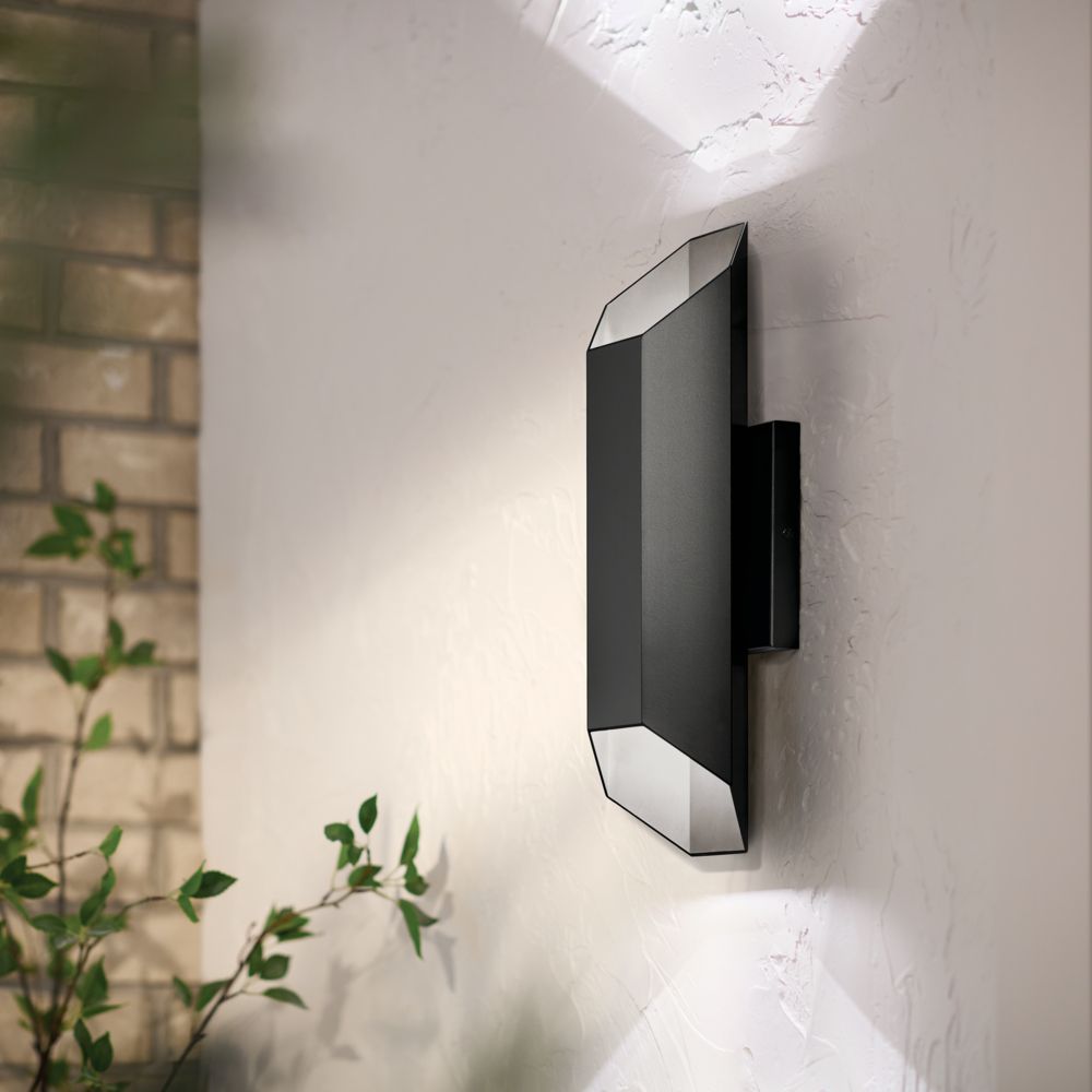 Kichler Estella 12" LED Modern Black Dark Sky Outdoor Wall Light