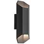 2_Kichler Estella 16 1/2" High Black LED Outdoor Wall Light