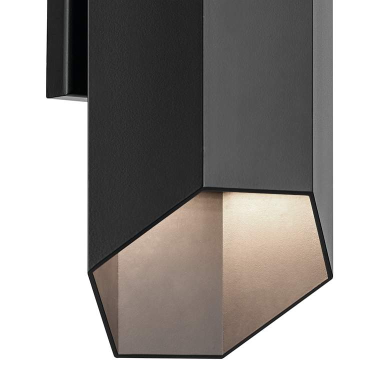 Image 3 Kichler Estella 16 1/2" High Black LED Outdoor Wall Light more views