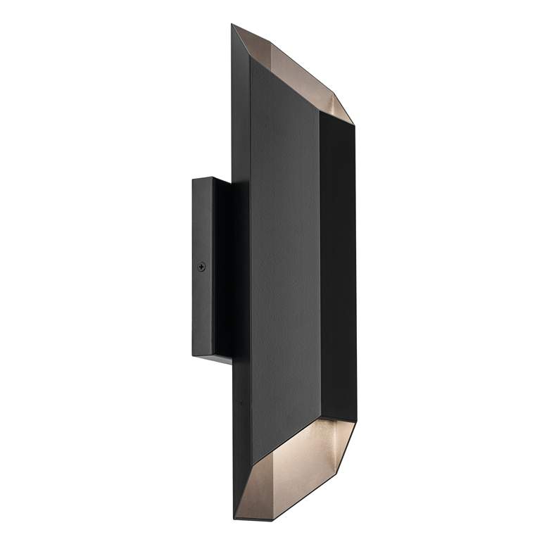 Image 4 Kichler Estella 16 1/2" High Black LED Outdoor Wall Light more views
