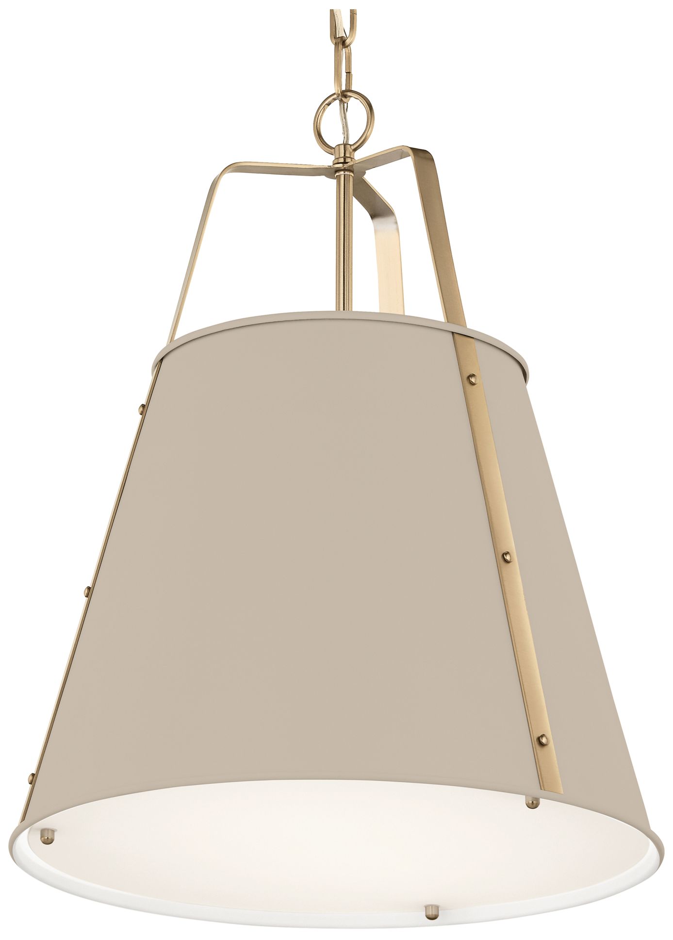 Image 4 Kichler Etcher 18" 2-Light Greige and Champagne Bronze Pendant w/Diffuser more views