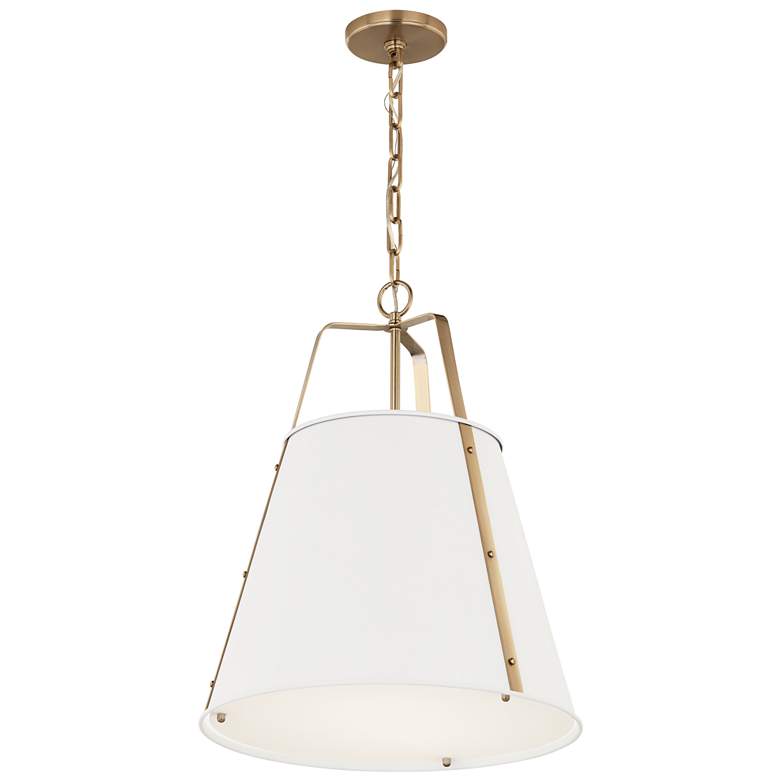 Image 1 Kichler Etcher 18" Wide 2-Light Modern White Pendant Light