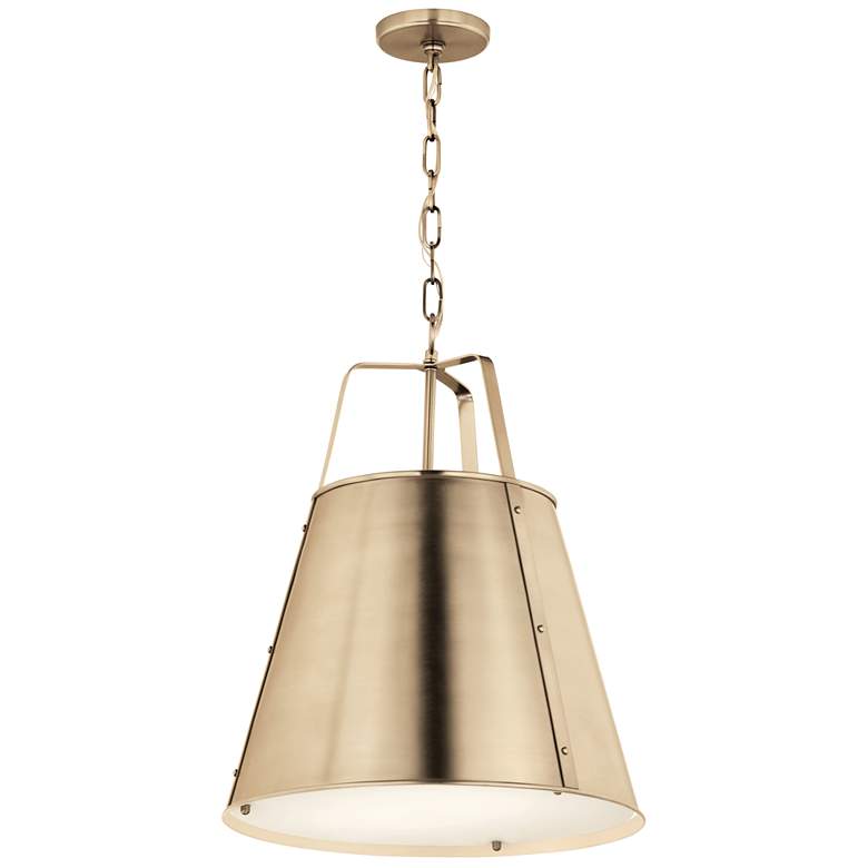 Image 1 Kichler Etcher 18" Wide Modern 2-Light Champagne Bronze Pendant