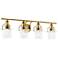 Kichler Everett 34 1/4"W Brushed Brass 4-Light Bath Light