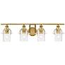 5_Kichler Everett 34 1/4"W Brushed Brass 4-Light Bath Light more views