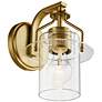 Thumbnail2 of Kichler Everett 9.25" High Brass and Clear Glass Wall Sconce