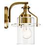 Thumbnail3 of Kichler Everett 9.25" High Brass and Clear Glass Wall Sconce more views
