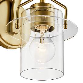 Image5 of Kichler Everett 9.25" High Brass and Clear Glass Wall Sconce more views