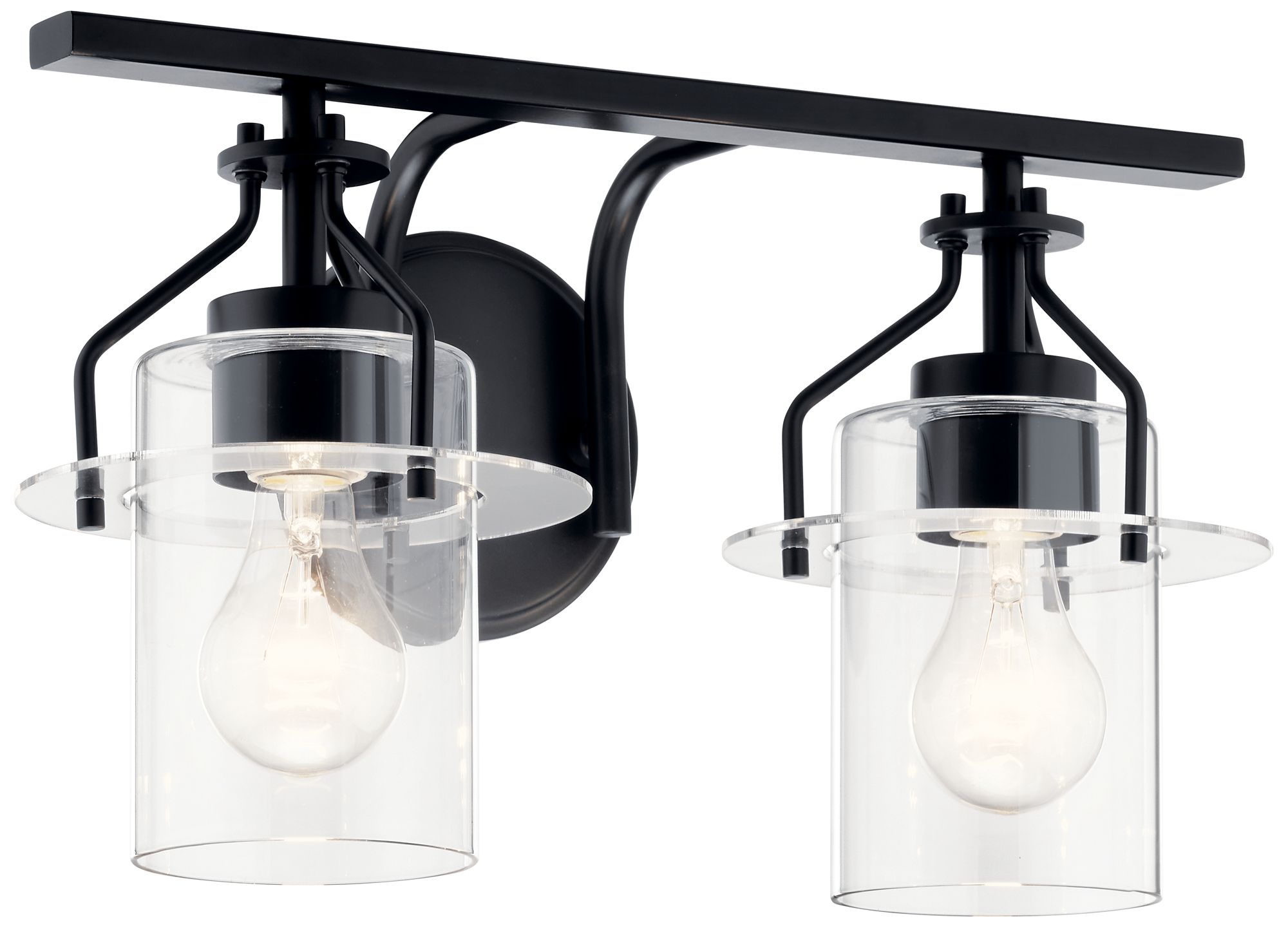 Kichler Everett 9 1/2" High Black 2-Light Wall Sconce