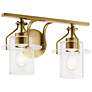 2_Kichler Everett 9 1/2"H Brushed Brass 2-Light Wall Sconce