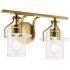 Kichler Everett 9 1/2"H Brushed Brass 2-Light Wall Sconce