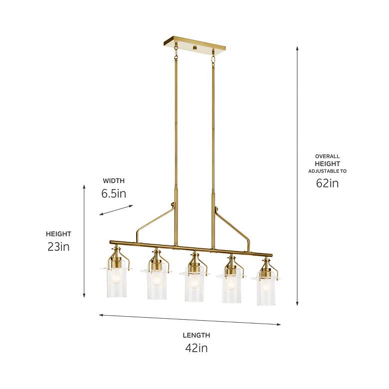Image 4 Kichler Everett Linear Chandelier 5Lt more views