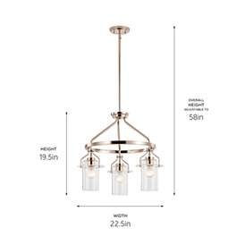 Image5 of Kichler Everett Polished Nickel Chandelier 3Lt more views