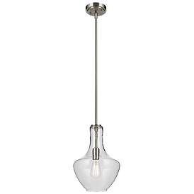 Image1 of Kichler Everly 10 1/2" Wide Brushed Nickel Mini Pendant