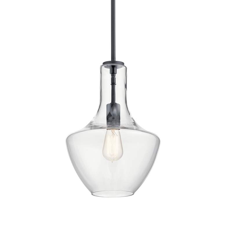 Image 2 Kichler Everly™ 10 1/2"W Black Bell Mini Pendant Light more views
