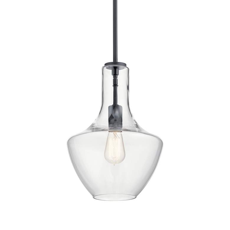 Image 2 Kichler Everly&#8482; 10 1/2 inchW Black Bell Mini Pendant Light more views