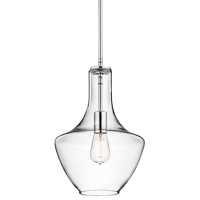 Image 2 Kichler Everly 10 1/2"W Chrome and Clear Glass Mini Pendant