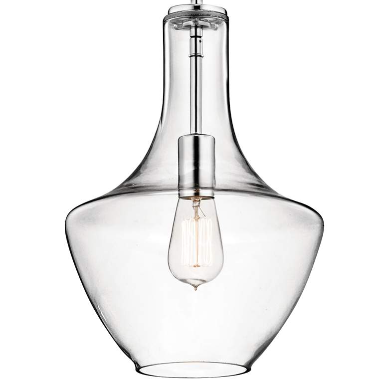 Image 3 Kichler Everly 10 1/2"W Chrome and Clear Glass Mini Pendant more views