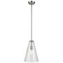 Kichler Everly 10 1/4" Brushed Nickel Clear Seeded Glass Cone Pendant