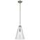Kichler Everly 10 1/4" Brushed Nickel Clear Seeded Glass Cone Pendant