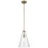 Kichler Everly 10 1/4" Wide Brass and Clear Seeded Glass Cone Pendant