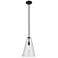Kichler Everly 10 1/4" Wide Bronze Clear Seeded Glass Cone Pendant
