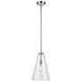 Kichler Everly 10 1/4" Wide Chrome and Clear Glass Cone Pendant