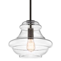 Kichler Everly 12" Wide Olde Bronze and Glass Mini Pendant