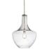 Kichler Everly 13 3/4" Wide Nickel Clear Glass Pendant Light