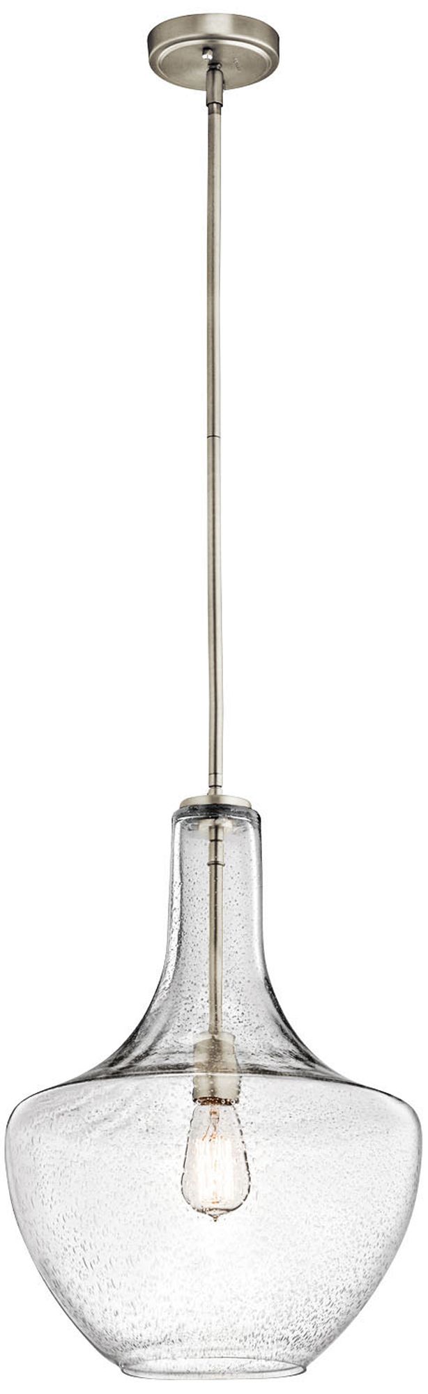 Image 3 Kichler Everly 13 3/4" Wide Nickel Clear Glass Pendant Light more views