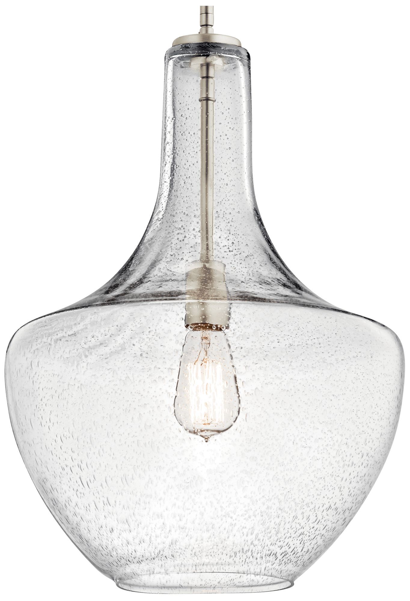 Image 7 Kichler Everly 13 3/4" Wide Nickel Clear Glass Pendant Light more views