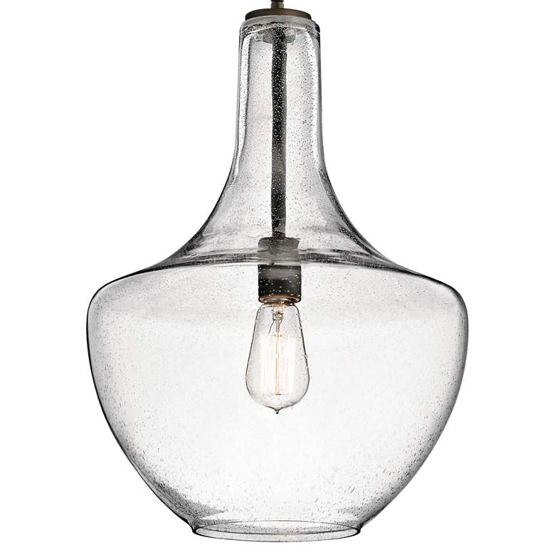 Image 3 Kichler Everly 13 3/4" Wide Olde Bronze Clear Glass Pendant Light more views