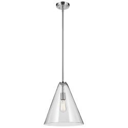 Kichler Everly 14 1/4" Chrome and Clear Glass Modern Cone Cone Pendant