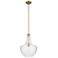 Kichler Everly 14" Wide Brass and Clear Seeded Glass Bell Pendant